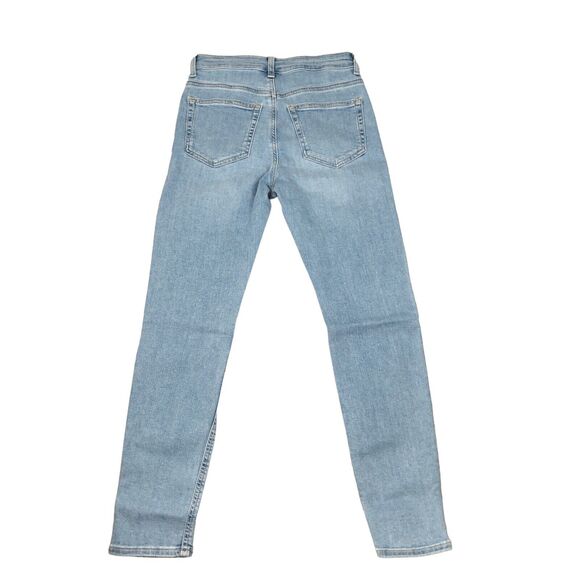 NEW ASOS Design Petite High Rise Ridley Skinny Jeans Stonewash Womens 26P 26 x26 - Picture 2 of 7